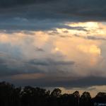 A developing storm that later gave small hail in the Jimboomba area.