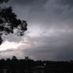 After sunset... showers and virga