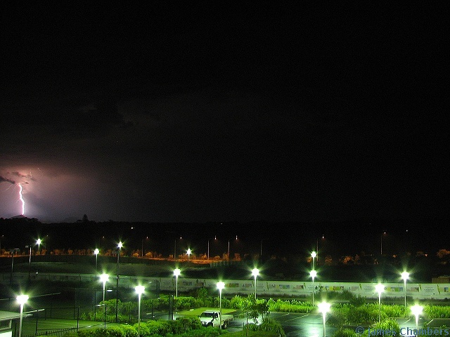 A storm moved through quickly with some lightning, but then this one showed up, with much more.