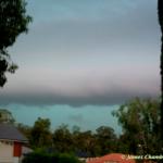 Very nice squall line approaching. Pic taken while holding daughter lol (that's why its blurry!)