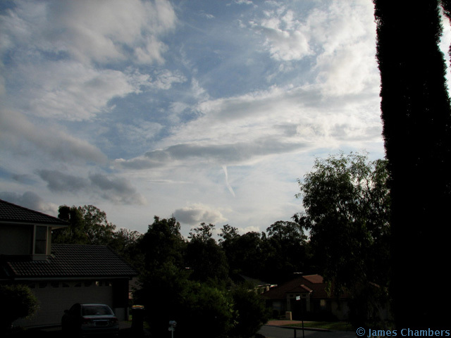 You can see the rather ordinary mid level cloud it 'originated' from, with perhaps tells me it wasn't a funnel...