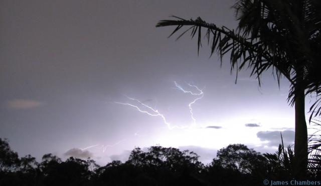 There was quite a good (but distant) lightning display later, but it weakened just as it closed in.