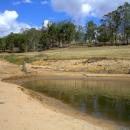 Looking towards picnic areas from the Wivenhoe 'beach'.