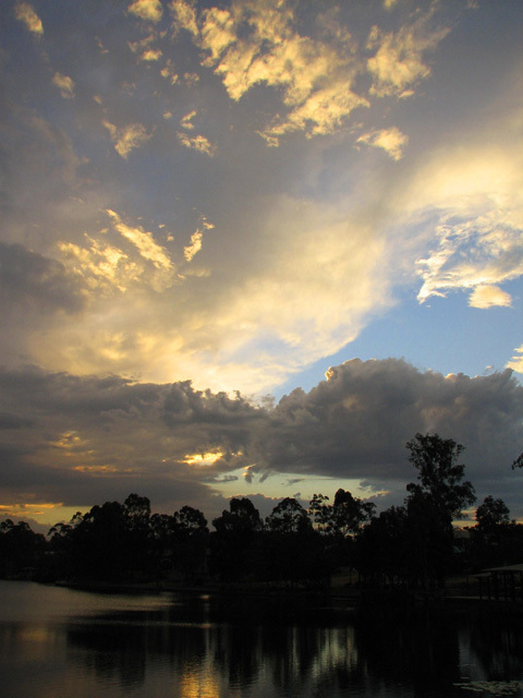 The following photos taken from Forest Lake after 5.15pm.