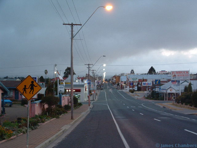 Pre-sunrise in Tenterfield. Image is blurry because of the wind chill!