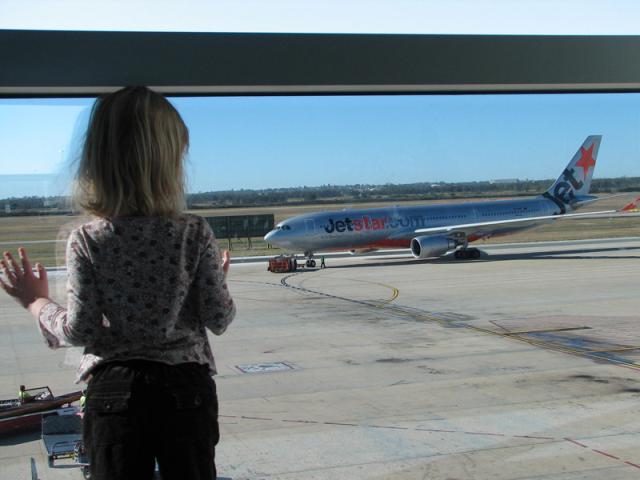 Anzac waiting for our flight at Brisbane Airport