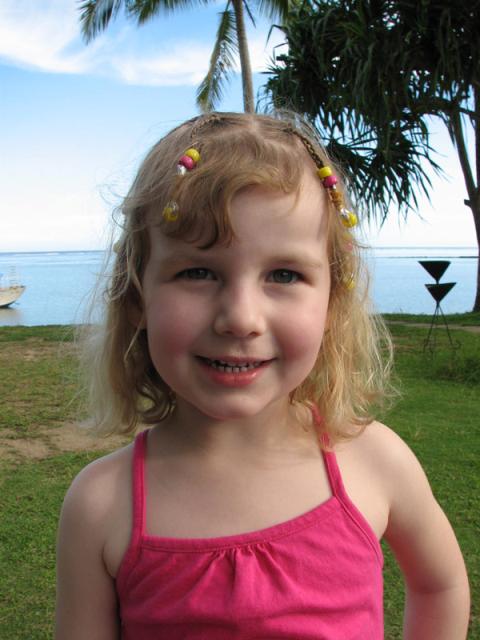 Anzac modelling her new hairstyle