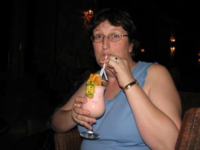 Charz testing the cocktails