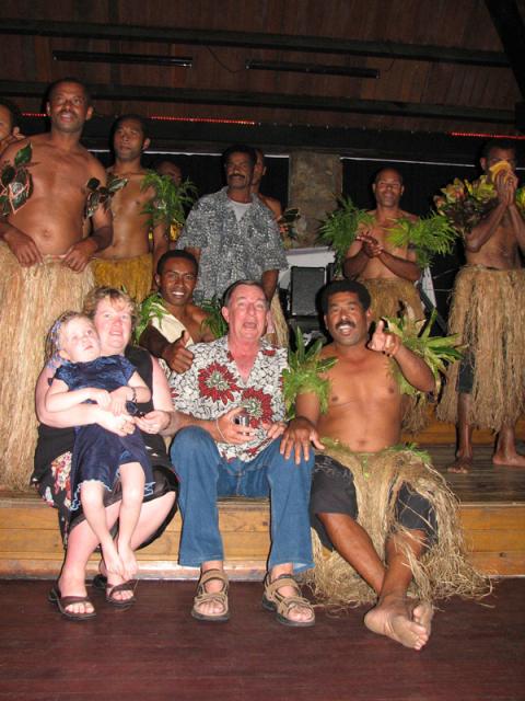 Jim with friends (check out the guy on his left!)