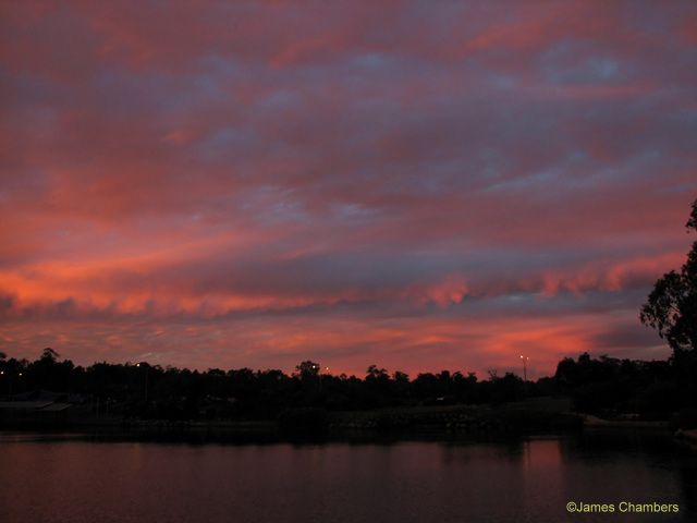 Some patchy mammatus (with no rain of course- don't be silly!) to the east