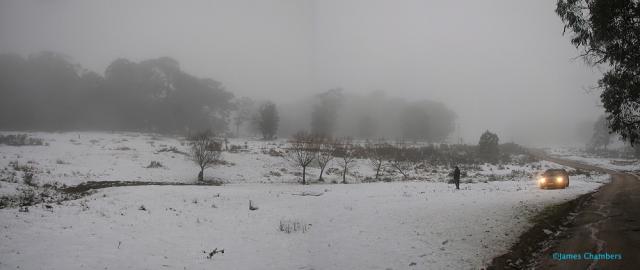 A panorama the next morning in an area 100-200m lower than the previous images.