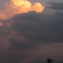 Supercell at sunset