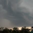 A severe thunderstorm comes into view.