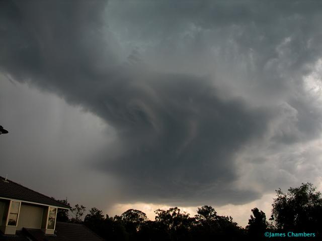 The storms creeps NE towards Forest Lake