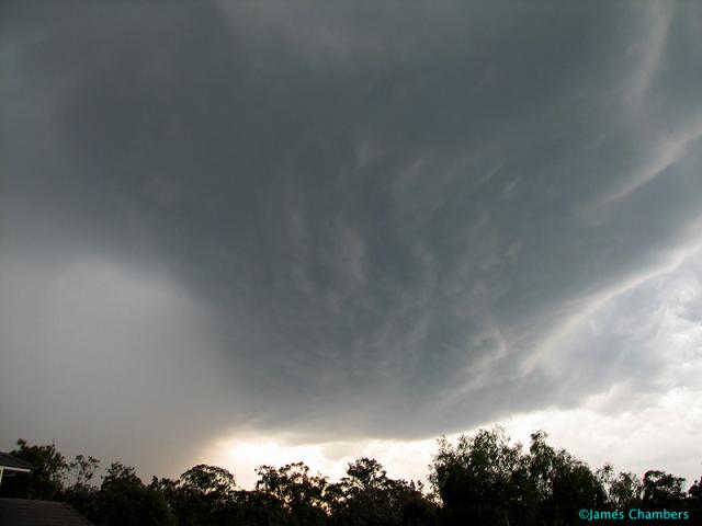 Storm is cranking now! I could hear hail in the distance.