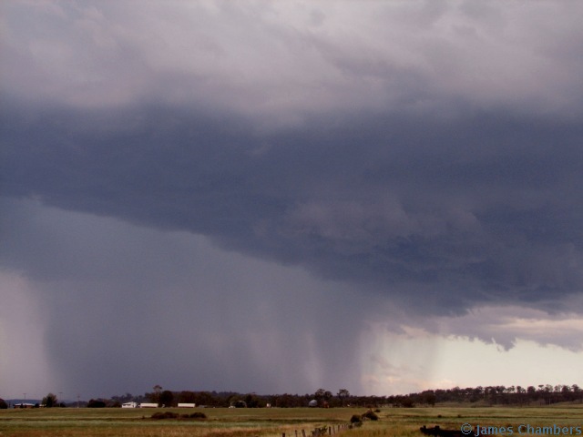 Rain and hail (reportedly up to 4cm) was falling from this and it was just starting to look like a good storm