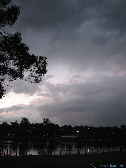 After sunset... showers and virga