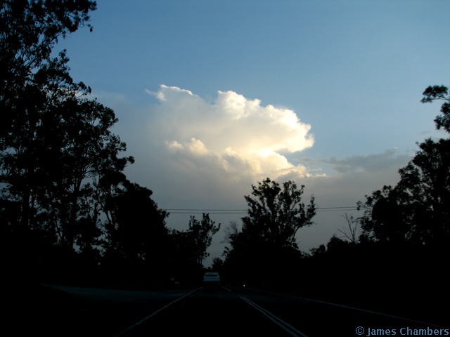 Heading towards decaying storms in the Beaudesert area.