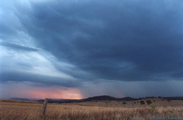 A stormy scene near sunset in the Lockyer Valley back in November 2002.