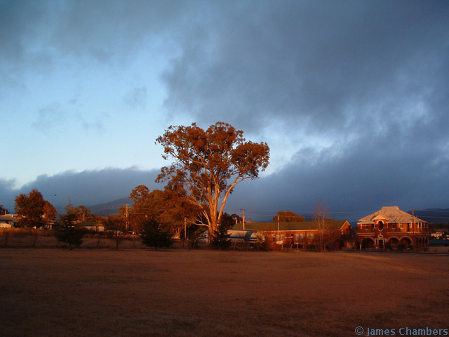 A Winter Sunrise in Tenterfield: snow was falling further south