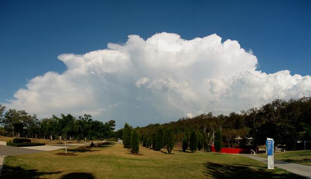 3 images stitched together showing the whole storm. Photo taken at Jindalee.