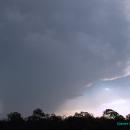 Looking west towards Ipswich at a struggling storm
