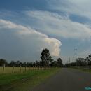 3.04pm The storm east of Boonah another 8mins later. Updrafts still sharp.